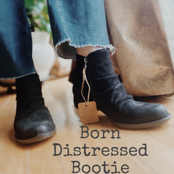 Born Black Distressed Booties - Picture 4 of 9
